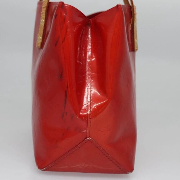 LOUIS VUITTON Monogram Vernis Reade PM Hand Bag Red Rouge M91088 LV Auth 104158 - Picture 5 of 16
